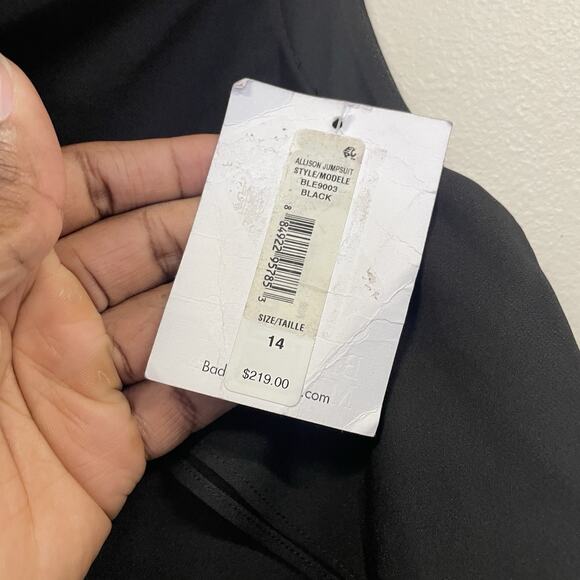 Belle Badgley Mischka Allison Side Ruffle Jumpsuit Size 14 NWT - Picture 5 of 9